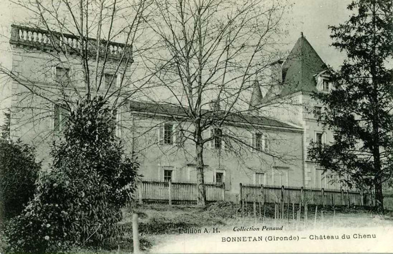 Carte postale ancienne Bonnetan - château Chenu 2