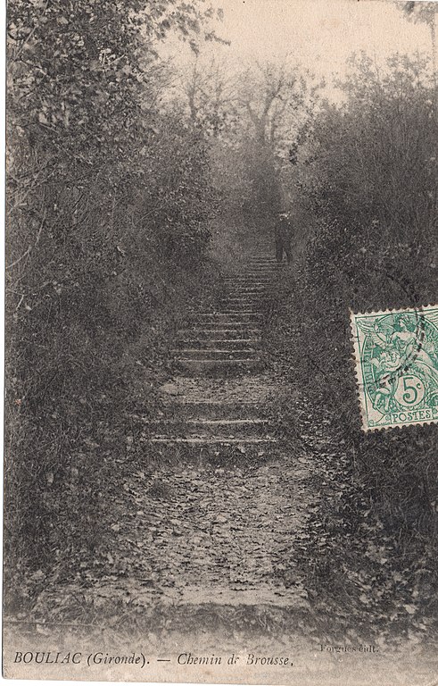 Carte postale ancienne Bouliac Chemin de brousse 2