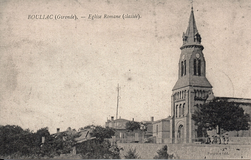 Carte postale ancienne Bouliac église 2