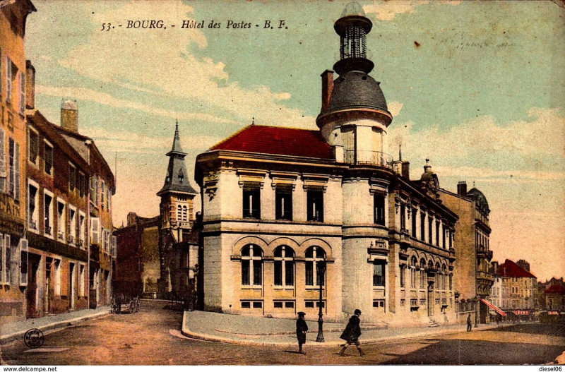 Carte postale ancienne Bourg - La Poste