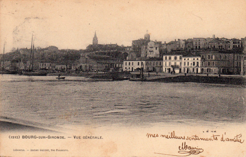 Carte postale ancienne Bourg - vue générale 4