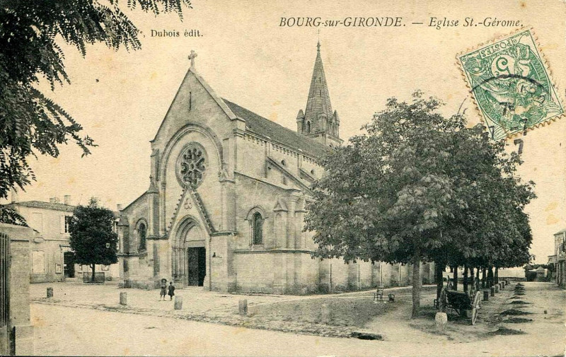 Carte postale ancienne Bourg - église Saint-Géronce 2