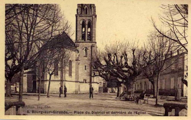 Carte postale ancienne Bourg - église Saint-Géronce 3
