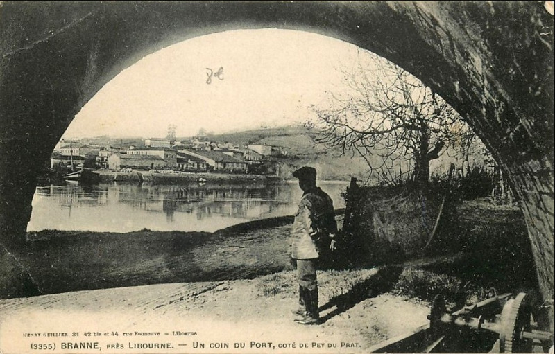 Carte postale ancienne Branne - Pey de Prat