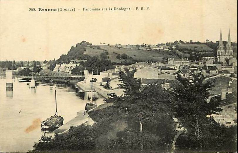 Carte postale ancienne Branne - vue générale 2