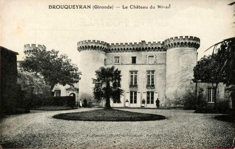 Carte postale ancienne Brouqueyran - château du Mirail 1