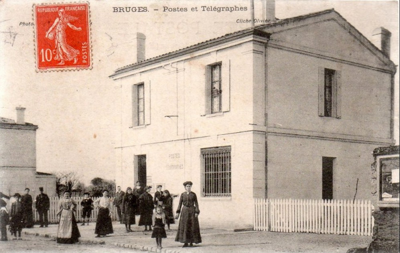 Carte postale ancienne Bruges - La Poste