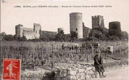 Carte postale ancienne Budos- ruines-de-l'ancien-chateau-feodal