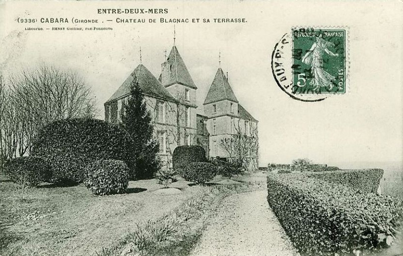 Carte postale ancienne Cabara - château de Blaignac 2