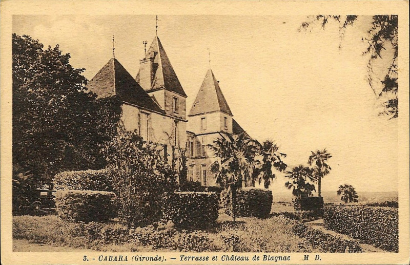 Carte postale ancienne Cabara - château de Blaignac 3