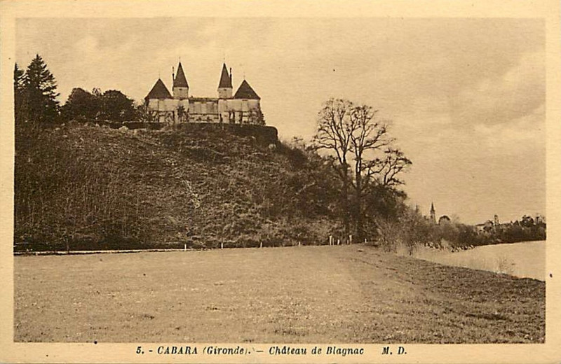 Carte postale ancienne Cabara - château de Blaignac 4