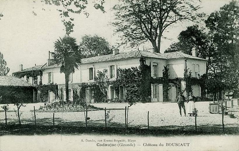 Carte postale ancienne Cadaujac château de Bouscaut 1