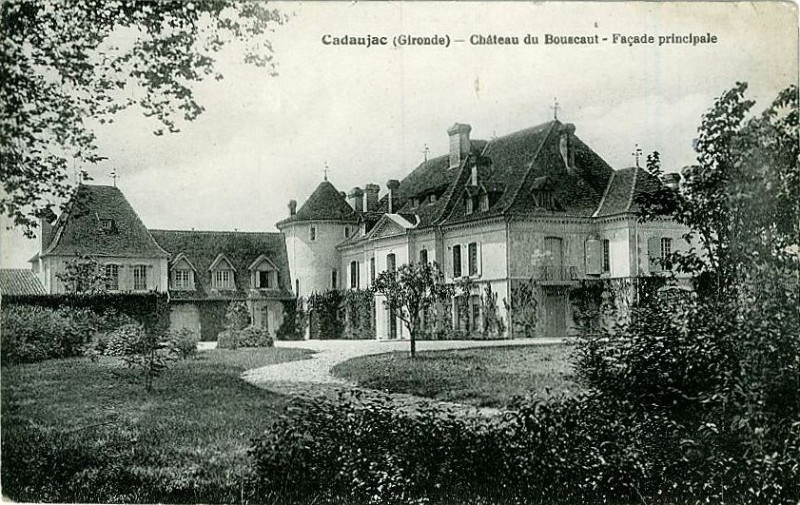 Carte postale ancienne Cadaujac château de Bouscaut 2