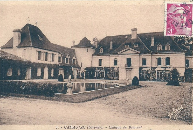Carte postale ancienne Cadaujac château de Bouscaut 3