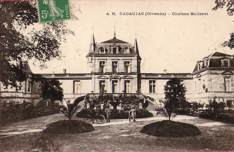 Carte postale ancienne Cadaujac château Malleret 1