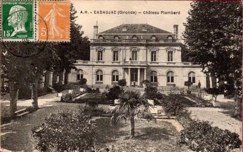 Carte postale ancienne Cadaujac château Plombard