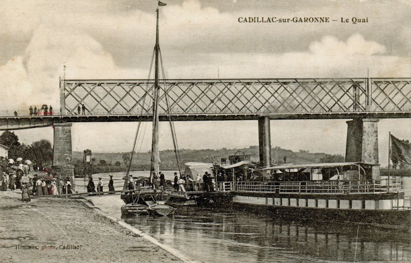 Carte postale ancienne Cadillac - Bords de la Garonne 3