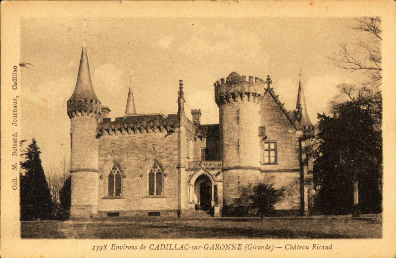 Carte postale ancienne Cadillac - château Ricaud