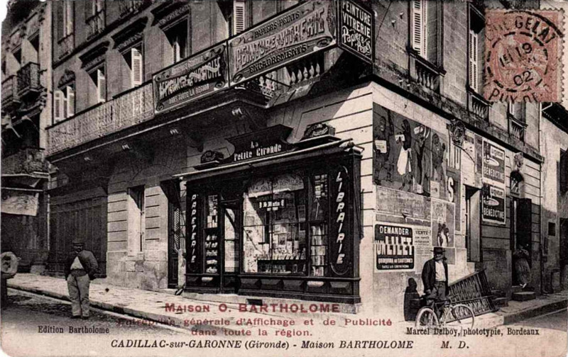 Carte postale ancienne Cadillac-sur-Garonne - maison Barthelome
