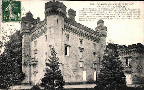 Carte postale ancienne Camarsac - château de Camarsac 5