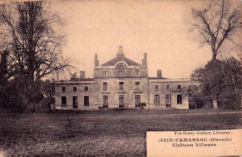 Carte postale ancienne Camarsac - château Villaure