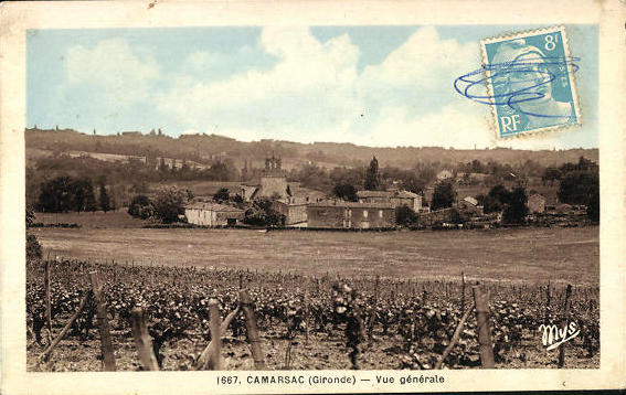 Carte postale ancienne Camarsac - Vue generale 1