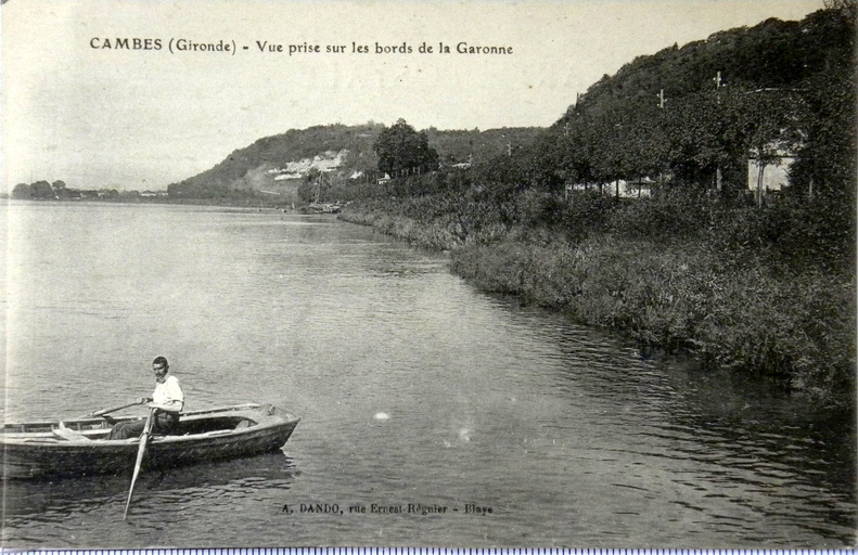 Carte postale ancienne Cambes bord-de-la-Garonne 1a