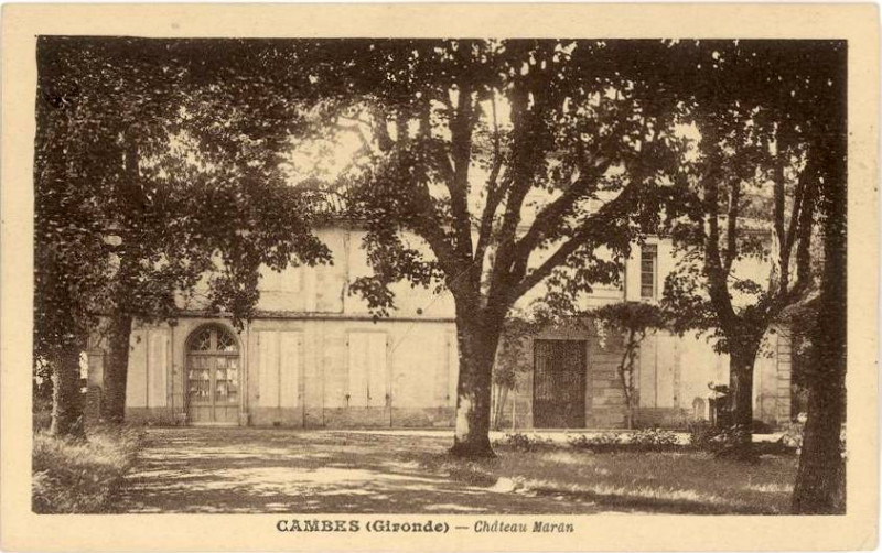 Carte postale ancienne Cambes château-Maran