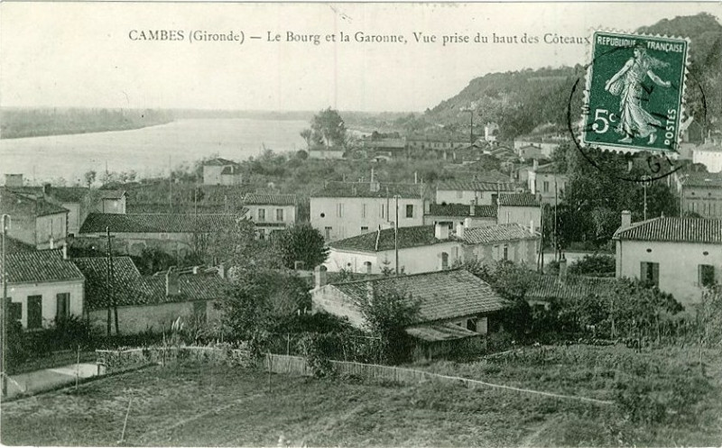 Carte postale ancienne Cambes vue generale 4