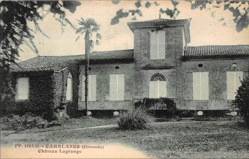 Carte postale ancienne Camblanes-et-Meynac - château Lagrange 1