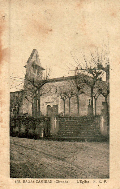 Carte postale ancienne Camiran - église 1