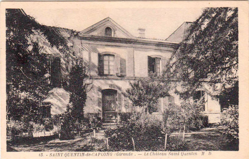 Carte postale ancienne Caplong - château Saint-Quentin 1