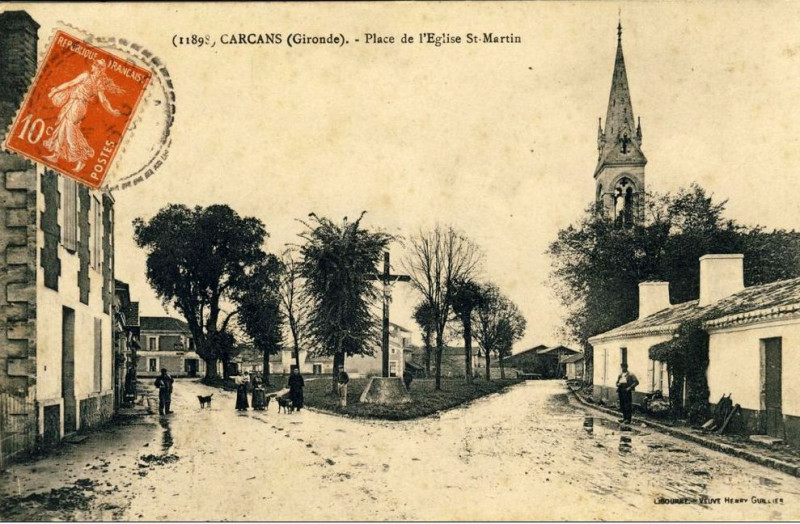 Carte postale ancienne Carcans - bourg 2