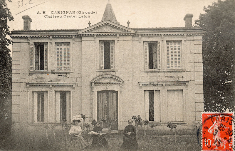 Carte postale ancienne Carignan Château Castel-Lafon 1 à Carignan-de-Bordeaux