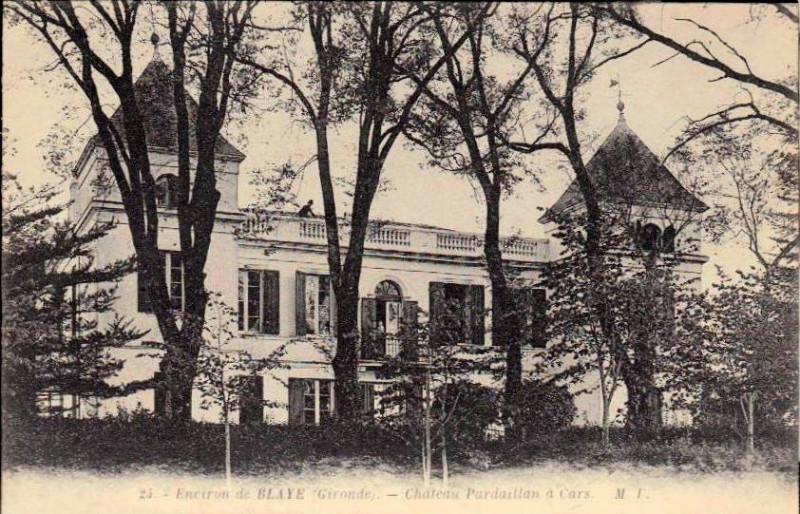Carte postale ancienne Cars - château Pardailhan 3