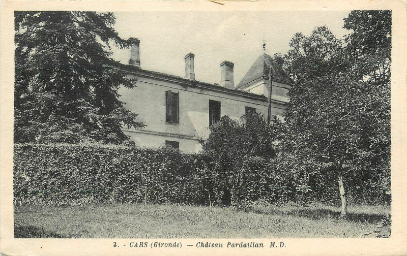 Carte postale ancienne Cars - château Pardailhan 4