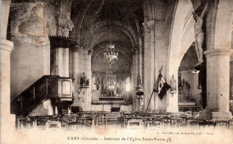 Carte postale ancienne Cars - église 7
