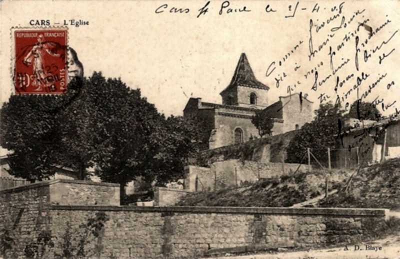 Carte postale ancienne Cars - église