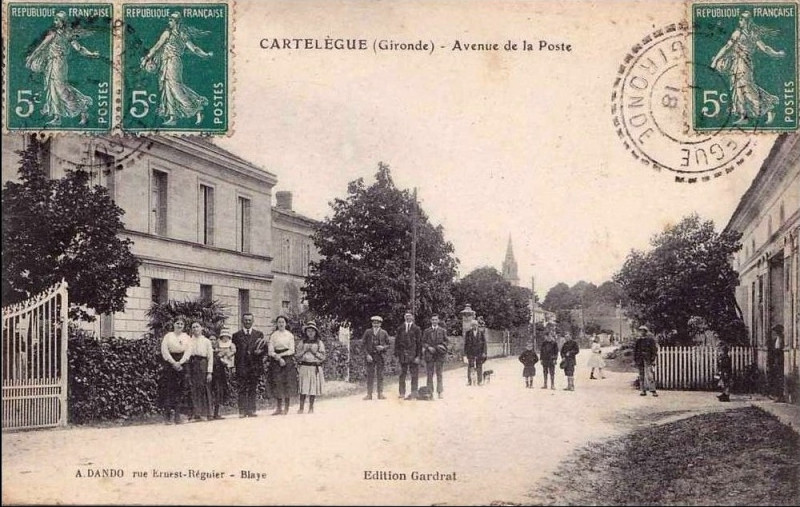 Carte postale ancienne Cartelègue - bourg 1