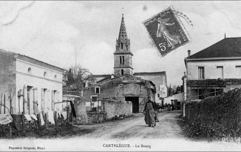 Carte postale ancienne Cartelègue - bourg 8
