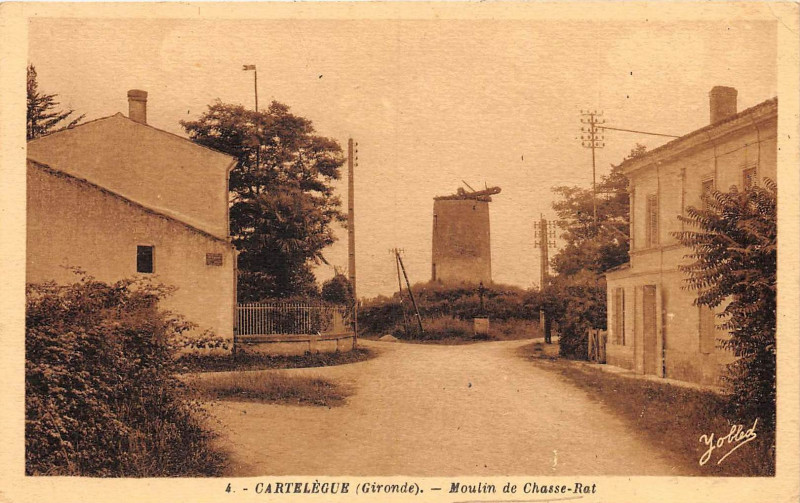 Carte postale ancienne Cartelègue - Moulin de chasse-rat