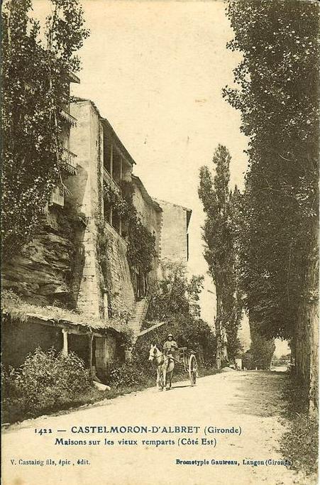 Carte postale ancienne Castelmoron d'Albret - ramparts