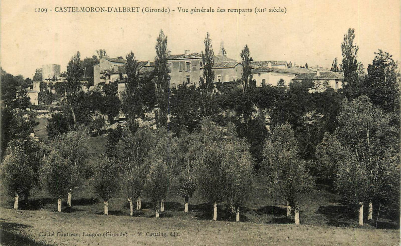 Carte postale ancienne Castelmoron d'Albret - vue générale a