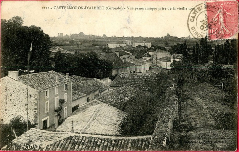 Carte postale ancienne Castelmoron d'Albret - vue générale c