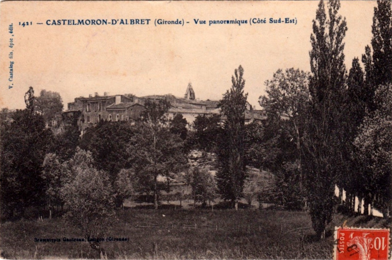 Carte postale ancienne Castelmoron d'Albret - vue générale d