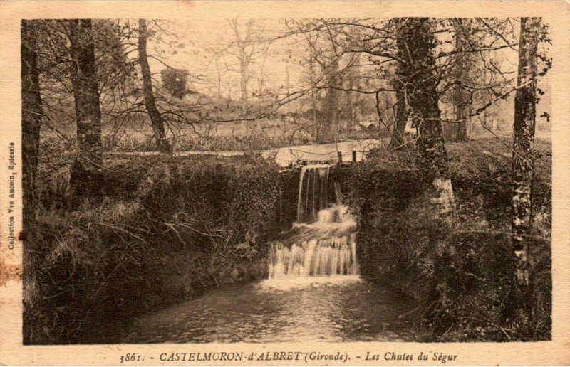 Carte postale ancienne Castelmoron d'Albret -chute sur le Ségur
