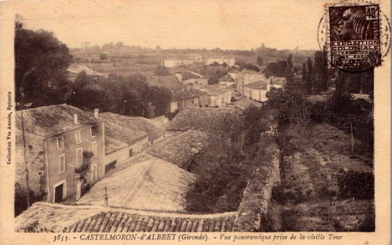 Carte postale ancienne Castelmoron-d'Albret - vue générale 1