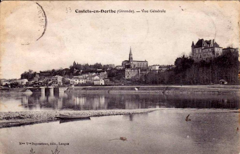 Carte postale ancienne Castets-en-Dorthe - vue générale 5