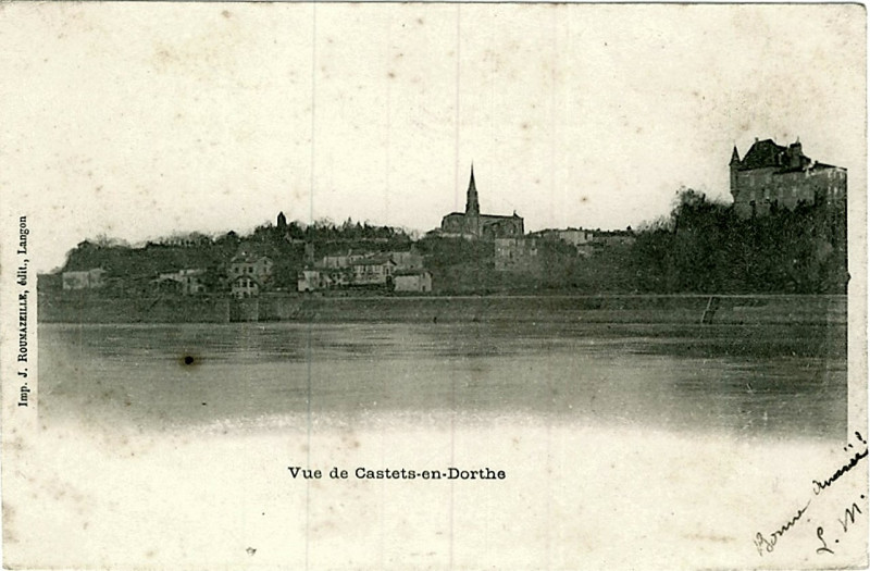 Carte postale ancienne Castets-en-Dorthe - vue générale 7