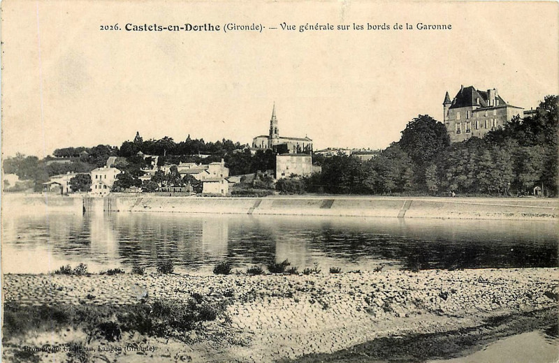 Carte postale ancienne Castets-en-Dorthe - vue générale 8